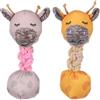 FLAMINGO CANE GIOCO "PUPPY LOVE" GIRAFFA CON PALLINA & CORDA 22 CM (colori Assortiti)