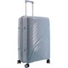NPLE Valigia da Stiva L 74x48x31 cm, Polipropilene Rigido, 4 Ruote Doppie, Blocco 3 Combinazioni, Zip Antifurto, Tessuto Interno 230D, Alta Resistenza (Azzurro, L)