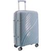NPLE FAMILY-Trolley Medio da Stiva 65x45x30 cm, Valigia Rigida in Polipropilene Antiurto Ultra Resistente, Chiusura a 3 Combinazioni, 4 Ruote Multidirezionali 360°,3,4 kg (Azzurro, M)