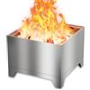 HongTaok Braciere Senza Fumo 50 cm da Giardino, con Cassetto Cenere Rimovibile, Quadrato Braciere da Esterno Falò Portatile, Acciaio Inossidabile, Borsa Impermeabile & Fire Poker Incluso, Cortile