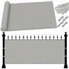 AJALGZ Copri Ringhiera Balcone 100x125cm - Telo Frangivisto in PES Resistente e Antivento | Copertura Protezione Privacy per Balcone Ringhiera, Terrazza, con Occhielli e Fascette,Grigio Chiaro
