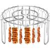 Generico Griglia Per Friggitrice Ad Aria - Griglia Per Barbecue 16,5x9,5 Cm | Resistente Al Calore Spiedino Verticale In Acciaio Inossidabile | Rack Friggitore Ad Aria Per Salsicce, Pesce, Carne, Gamberetti