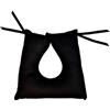 Obbocare Adiggy - Cuscino anti-decubito quadrato a forma di ferro di cavallo aperto. Cuscino in fibra di silicone vuota con fodera in poliuretano. 37x45x15 CM. Colore nero.