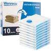 Wenrecu Sacchetti Sottovuoto Vestiti 10 Pezzi 30x40cm con Pompa Manuale - Buste Sottovuoto Vestiti Piccoli da Viaggio e Casa, Vacuum Bags Riutilizzabili con Doppia Chiusura
