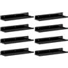 Lifewit Mensole Galleggianti per Parete, Pacco da 8 Scaffali in Acrilico Nero 38 cm Decorazione per Stanza come Libreria/Esposizione di Dischi in Vinile/Foto in Camera da Letto, Soggiorno, Bagno