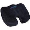 relaxdays Cuscino per Sedia Ergonomico, Memory Foam con Gel, Supporto per Coccige in Auto, Ufficio, Ciambella, Nero
