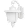 MAKA change your life quality Lampada da Parete Esterno Lanterna IP55 Impermeabile Portalampada E27 Lampadina Max 60W (non inclusa) Paralume Vetro Opaco e Alluminio Pressofuso Supporto H 21 cm x L 17 cm (Bianco Lucido Elegance)