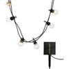 Lumisky Ghirlanda luminosa solare collegabile 20 globi trasparenti LED bianco caldo PARTY CLEAR SOLAR 20 9m 13 modalità