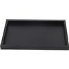 Biitfuu Vassoio da Portata per Alimenti, Vassoio da Portata Rettangolare Vassoio per Alimenti Rettangolo Grande in Legno Nero Vassoio per Maggiordomo Vassoio per la Colazione (30 * 20 * 2 cm)