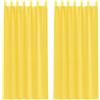 vidaXL Tende in Voile con Passanti 2 pz Giallo 140x245 cm, Tenda a Rete, Tenda Trasparente, Voile per Finestra, Trattamento Finestra, Tenda Pura Voile