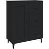 vidaXL Credenza Nera 69,5x34x90 cm in Legno Multistrato