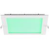 Planetitaly Faretto LED Incasso Moderno Pannello Quadrato Slim Sottile DMX RGB Multicolore Luce Calda 24V Impermeabile Cromoterapia, Box Doccia Bagno, Centro Estetico, Centro Abbronzante (Quadrato 23W)
