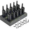 Retevis RT668H Walkie Talkie Display Active View, con Caricatore 10 Vie, Walkie-Talkie VOX Ricaricabile, USB-C, PMR446 Radio Bidirezionale Professionale con Auricolare per Hotel, Sicurezza(Nero,10Pz)