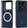 GIOPUEY Cover Magnetica per Motorola RAZR Fold, Compatibile con MagSafe, Materiale PC Rigido Custodia, Comodo e Liscio al Tatto Case - Navyblue