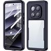 FONREST Custodia impermeabile per Xiaomi Redmi Note 14 Pro 5G (non 4G), certificata IP68, sottile, antiurto, antipolvere, neve, corpo completo, sigillata, subacquea, ibrida, in TPU, per esterni, con