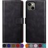 SUANPOT Cover per iPhone 13 6,1 pollici Blocco RFID Portafoglio Slot CarteSupporto Cellulare Magnetica custodia Pelle Sintetica Cover per apple 13 Nero