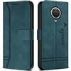 Bravoday Cover per Nokia G10 / Nokia G20 / Nokia G30, Flip Custodia in Pelle PU Portafoglio Custodia per Nokia G10 / Nokia G20 / Nokia G30, con Slot per Schede, Verde