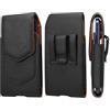 MOTALER Sacchetto Clip Cintura per Telefono Uomo, Borsa da Cintura per Cellulare Nero, Piccola Custodia da Cintura in Pelle Borsello per Smartphone Marsupio Pochette Portafoglio Fondina con Porta Carte