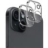 Lutree per iPhone 15/ iPhone 15 Plus Vetro Temperato Pellicola Fotocamera, 2 Pezzi Durezza 9H HD Lente Protettiva, Anti-Graffio Senza Bolle Fotocamera Protezione -Transparent