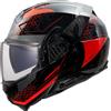 LS2, Casco Moto Modulare ADVANT II ASTRAL Red, S