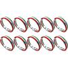 Fegtrty 10 braccialetti con bandiera italiana, in pelle e lega, per uomo e donna, colore verde, bianco, rosso (larghezza 14 mm, lunghezza 23 cm), lega, pelle, 750069721