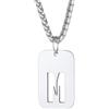 Richsteel Collana con Ciondolo a Forma di Lettera A-Z 26 Personalizzabile con Lettera dell'Alfabeto con Catena di Grano Resziabile Placcato Oro/Nero e Acciaio Inossidabile Gioielli Unisex