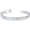 Bling Jewelry Bracciale Rigido Martellato Impilabile A Nido D'Ape Testurizzato Medio Personalizzabile Per Donne Fidanzate In Argento Sterling Opaco .925