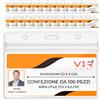 VERY IMPORTANT RUNNER PORTA BADGE TRASPARENTI PVC IMPERMEABILI 100 PEZZI PORTA TESSERA CON BORDI