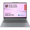 Lenovo IdeaPad Slim 3 Notebook 15 FHD (1920x1080) AMD Ryzen 3, RAM 8GB, 256GB SSD, Windows 11 Home, WiFi 6, Laptop per Casa, Ufficio, Studio, Uso Quotidiano - Caricatore non incluso