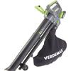 Aspiratore Soffiatore per Foglie a Batteria SAR40 con 2 Batterie 20V Copertura 300 mq con Batteria Verde e Nero