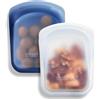 Stasher Premium Silicone Reusable Food Storage Pocket Bags, confezione da 2, Clear + Deep Ocean | Multi-Use Food Storage Bags, Lunch Bag, Travel Containers | BPA Free, Leak-free, Dishwasher Safe, 118