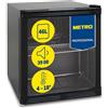 METRO Professional Mini Frigo per Bevande GPC1046 Con Porta in Vetro, 220-240V, Ripiano Regolabile, Frigo Bar Silenzioso, Frigo Da Ufficio, Bar, Gastronomia (Nero, 46 L)