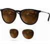 lenti polarizzate di ricambio newpolar per ray ban 4171 erika 54 mm marrone