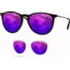 lenti polarizzate di ricambio newpolar per ray ban 4171 erika 54 mm viola...