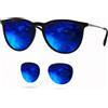 lenti polarizzate di ricambio newpolar per ray ban 4171 erika 54 mm specchio blu