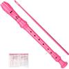 EASTROCK Flauto scolastico, flauto in plastica, ABS, diteggiatura tedesca, rosa