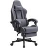 Dowinx Sedia Gaming Sedia da Ufficio in Tessuto con Cuscino a Normal - Upgrade Gray