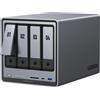 UGREEN NAS 4 VANI DXP4800 PRO PER CREATOR E UFFICI INTEL CORE SENZA HDD