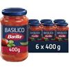 Barilla Sugo al Pomodoro e Basilico 100% Italiano, Sugo Pronto per Pasta, 6 Barattoli da 400 g