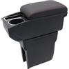 KAERGK Braccioli auto per Dacia Spring/Spring Electric/Renault K-ZE doppio spazio con portabevande, facile da montare, in pelle resistente, colore nero (linea rossa)