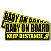 Wrapco - Adesivo per Auto con Scritta Baby on Board (Lingua Italiana Non Garantita)