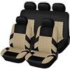 WLYGUO 9 Pezzi Auto Set Coprisedili per Fiat Qubo 5 Sitze, Set Fodere Anteriori e Posteriori Copri Sedili Auto Set Coprisedili