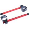avdb-moto Coppia di semimanubri/bracciali rialzati in 48 mm + tubi Compatibile con YZF 1000 THUNDERACE 1996-2003 (ROSSO)
