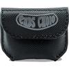 Ends Cuoio Borsa in Pelle Compatibile Con Telepass per Moto, Manubrio Adatta a Telepass, 100% Made in Italy Vera Pelle, Gadget Moto, Harley Davidson Accessori (Nero Rev, Slim)