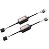 Boomboost Decodificatore per fari a LED da 2 Pezzi Decodificatore Lampadina Faro H7 Resistore di carico Senza errori da 12V Decodificatore di Cablaggio Decodificatore Canbus