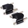 ARMYJY Riser manubrio in lega di alluminio 28 mm kit morsetto nero argento per regolazione altezza moto (28 mm nero)