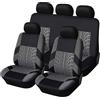 WLYGUO 9 Pezzi Auto Set Coprisedili per Fiat Qubo 5 Sitze, Set Fodere Anteriori e Posteriori Copri Sedili Auto Set Coprisedili