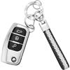 Koaudb Cover Chiave Auto per Ford Accessori 3 pulsanti, argento