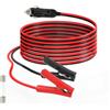 ELFCULB Morsetti a coccodrillo su presa accendisigari, morsetti batteria da 14 AWG su presa accendisigari da 12 V, per barche, auto, UTV (3 m)