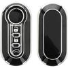 kwmobile Cover Chiave Auto Compatibile con Fiat Lancia con 3 tasti pieghevole - Custodia Chiavi Auto Copri Telecomando - Copertina Chiave - Copertura in Silicone TPU